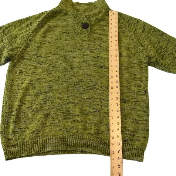 JP collections vintage Green Pullover Sweater Long‎ Sleeve Mock Neck One Size - Picture 6 of 8